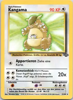Kangaskhan German Pokemon Jungle #21/64 1999-2000 - Image 1