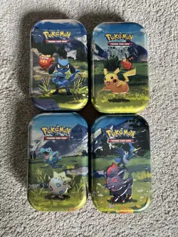 Pokemon TCG Ascended Heroes Mini Tin Set of 4, BRAND NEW SEALED, IN HAND - Image 1