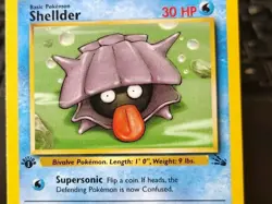 POKEMON SHELLDER 54/62 1ST EDITION FOSSIL LP-NM - Image 5