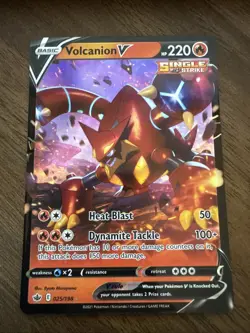 Pokemon Volcanion V 025/198 Swsh06 Sword & Shield Chilling Reign Ultra Rare Holo - Image 1