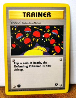 POKEMON SLEEP! 79/82 1ST EDITION TRAINER TEAM ROCKET LP-NM SNORLAX - Image 1