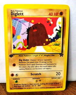 POKEMON DIGLETT 52/82 1ST EDITION TEAM ROCKET LP-NM - Image 1