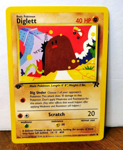 POKEMON DIGLETT 52/82 1ST EDITION TEAM ROCKET LP - Image 1