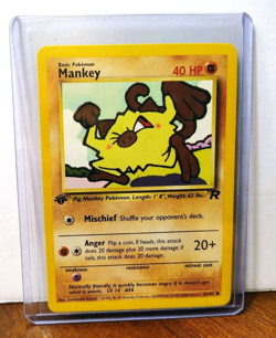 POKEMON MANKEY 61/82 1ST EDITION TEAM ROCKET NM NEAR MINT - Image 5