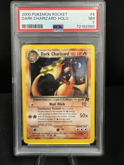 Dark Charizard Holo PSA 7 – 2000 Pokemon Team Rocket #4/82 – WOTC NM Vintage - Image 1