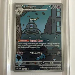2024 POKEMON SHROUDED FABLE 069/064 DUSCLOPS ILLUSTRATION RARE TAG 8.5 NM MT+ - Image 2