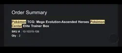 Pokemon TCG: Mega Evolution Ascended Heroes Pokemon Center ETB SHIPPED - Image 2