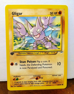 POKEMON GLIGAR 67/105 1ST EDITION NEO DESTINY LP-NM - Image 1