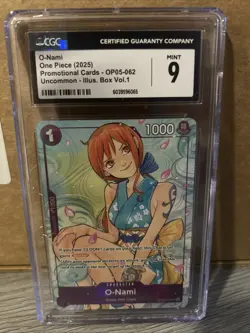 CGC 9 - O-Nami OP05-062 Promo One Piece Illustration Box Volume 1 - Image 1
