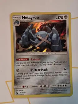 Reverse Holofoil Metagross 95/168 Pokemon Holo Rare SM - Celestial Storm Card NM - Image 1