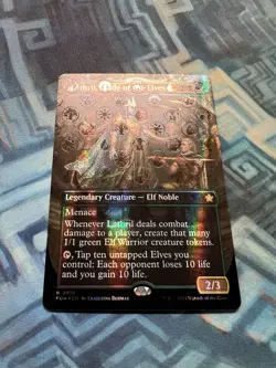 MTG Borderless Mana Foil Lathril, Blade of the Elves NM Unplayed Foundations - Image 3