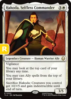 MTG Hakoda Selfless Commander Avatar Rare Legendary Creature NM - Image 1