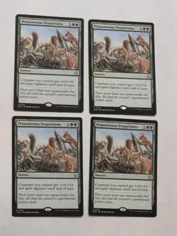 4x Preposterous Proportions - Foundations - Near Mint - Magic the Gathering - Image 1