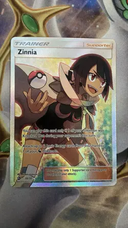 Pokemon TCG Zinnia Trainer Dragon Majesty Holo Card 70/70 Full Art Ultra Rare - Image 1