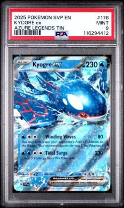 2025 POKEMON AZURE LEGENDS TIN PROMO SVP #178 KYOGRE EX Graded - Image 1
