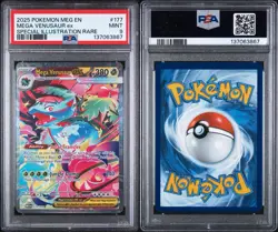 2025 POKEMON MEG EN MEGA VENUSAUR Ex SPECIAL ILLUSTRATION RARE PSA 9 #177 - Image 3