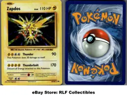 2016 Pokemon, XY Evolutions, #42/108 Zapdos, Holo Rare - Image 1