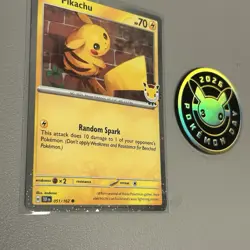 Pikachu 051/162 (Pokemon Day 2026) And 2026 Pikachu 30 Year Coin Read Descrip. - Image 2