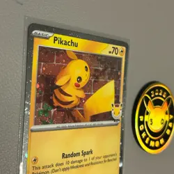 Pikachu 051/162 (Pokemon Day 2026) And 2026 Pikachu 30 Year Coin Read Descrip. - Image 3