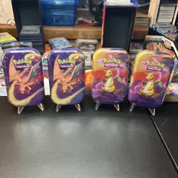 Pokemon TCG Kanto Power Mini Tin Factory Sealed Charizard & Dragonite x4 - Image 1
