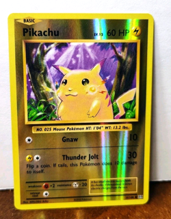 POKEMON PIKACHU 35/108 REVERSE HOLO XY EVOLUTIONS LP - Image 1