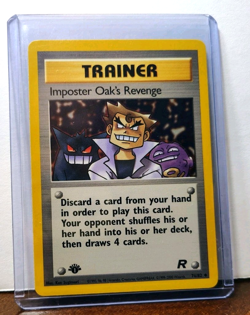 POKEMON IMPOSTER OAKS REVENGE 76/82 1ST EDITION TRAINER TEAM ROCKET LP-NM GENGAR - Image 5
