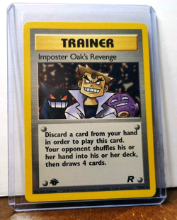 POKEMON IMPOSTER OAKS REVENGE 76/82 1ST EDITION TRAINER TEAM ROCKET LP GENGAR - Image 5