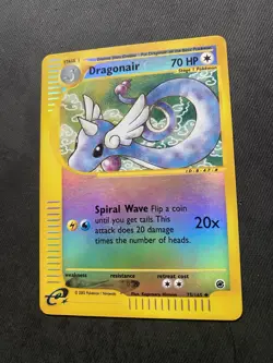 Pokemon TCG Dragonair 75/165 Expedition Base Set Reverse Holo Uncommon Near Mint - Image 1