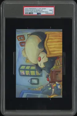 2023 POKEMON X VAN GOGH POSTCARD MUNCHLAX & SNORLAX PSA 9 - Image 1