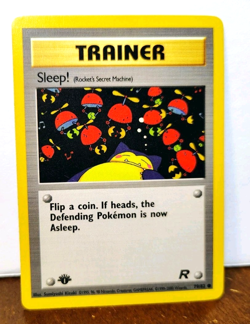POKEMON SLEEP! 79/82 1ST EDITION TRAINER TEAM ROCKET LP-NM SNORLAX - Image 1