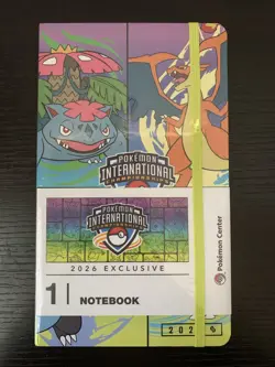 NIP Pokemon Center EUIC 2026 Exclusive Kanto Starters Hard Covered Notebook - Image 1