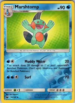Marshtomp 34/168 SM - Celestial Storm Pokemon TCG LP-NM - Image 1