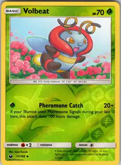 Volbeat 17/168 SM - Celestial Storm Pokemon TCG LP-NM - Image 1
