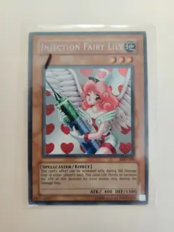 Yugioh! Injection Fairy Lily LOD-100 Secret Rare LP - Image 1