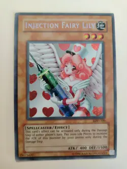 Yugioh! Injection Fairy Lily LOD-100 Secret Rare LP - Image 2