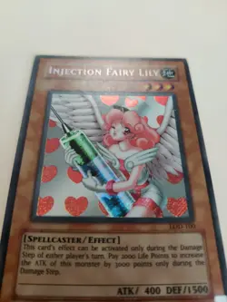Yugioh! Injection Fairy Lily LOD-100 Secret Rare LP - Image 3