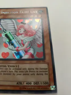 Yugioh! Injection Fairy Lily LOD-100 Secret Rare LP - Image 4
