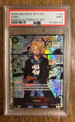 Sabo OP13-120 Carrying on His Will Foil Secret Rare Alt Art PSA 9 - Image 1