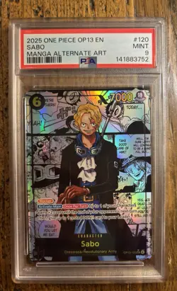 Sabo OP13-120 Carrying on His Will Foil Secret Rare Alt Art PSA 9 - Image 3