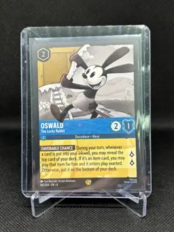 Oswald - The Lucky Rabbit 142/204 Azurite Sea Regular Disney Lorcana Card NM - Image 1