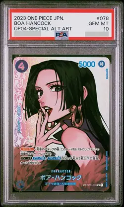 PSA 10 Boa Hancock OP01-078 Kingdoms of Intrigue One Piece Card 2023 Japanese - Image 1