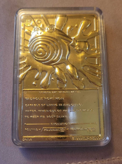 Poliwhirl 23k Gold Plated Trading Card With COA Pokemon Burger King 1999 - Image 3