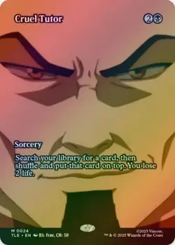 Magic MTG Avatar Cruel Tutor TLE 0024 Borderless Foil Mythic - NM - Image 1