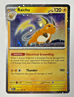 Raichu 026/165 Cosmos Holo 151 Sam's Club Exclusive Promo Pokemon TCG - Image 1