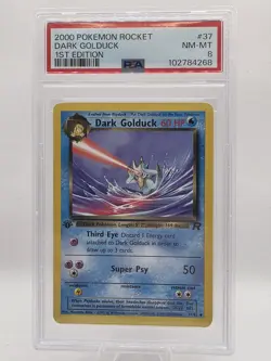 DARK GOLDUCK 1ST EDITION 2000 POKEMON TEAM ROCKET PSA 8 - Image 1