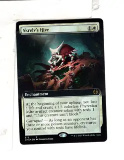 MTG SkeenAB Skrelv's Hive BORDERLESS FOIL from Phyrexia AWBO. NM. - Image 1