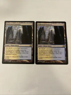 Magic the Gathering Hallowed Fountain Card Return to Ravnica Set Of 2 Heavy Play - Image 1