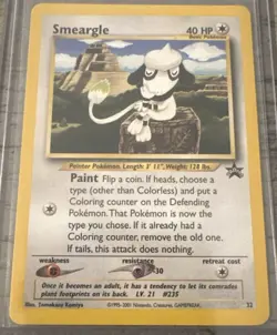 2001 Pokemon - Smeargle Non-Holo - WOTC Black Star Promo #32 - Pokemon League NM - Image 1