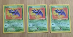 (3) Zubat 57/62 - Fossil - Unlimited - Common - VINTAGE WOTC POKEMON CARD - LP - Image 1