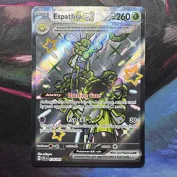 Pokemon TCG Espathra EX Paldean Fates Shiny Ultra Rare 214/091 - Image 1